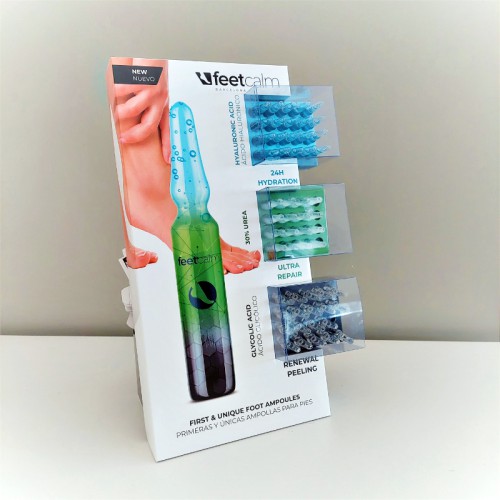 Feetcalm expositor 60 ampollas + Recarga (30 ampolas)